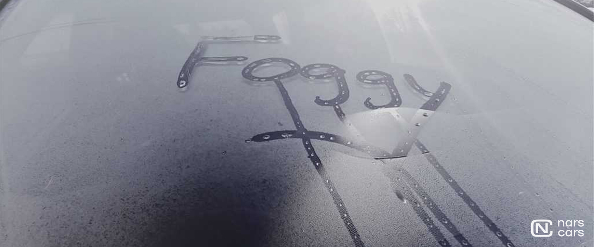 Fogged-up car windows